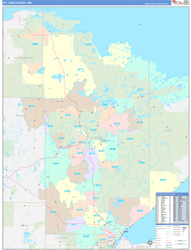 St. Louis County, MN Wall Map Color Cast Style 2024